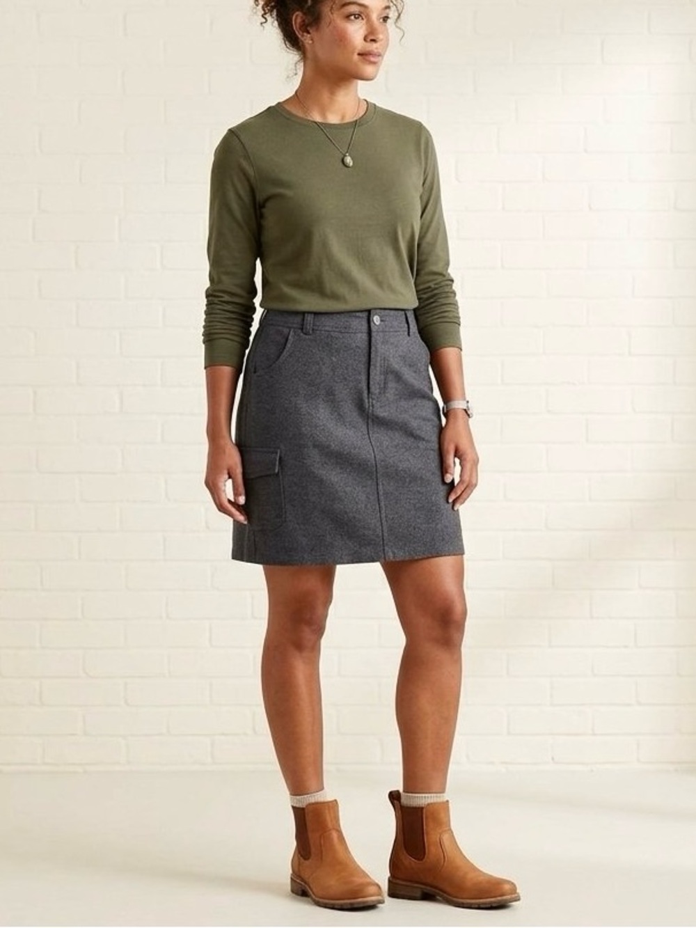 Duluth Gray Cargo Utility Skirt Dark Gray Athletic Outdoor Fall Layers Size 10